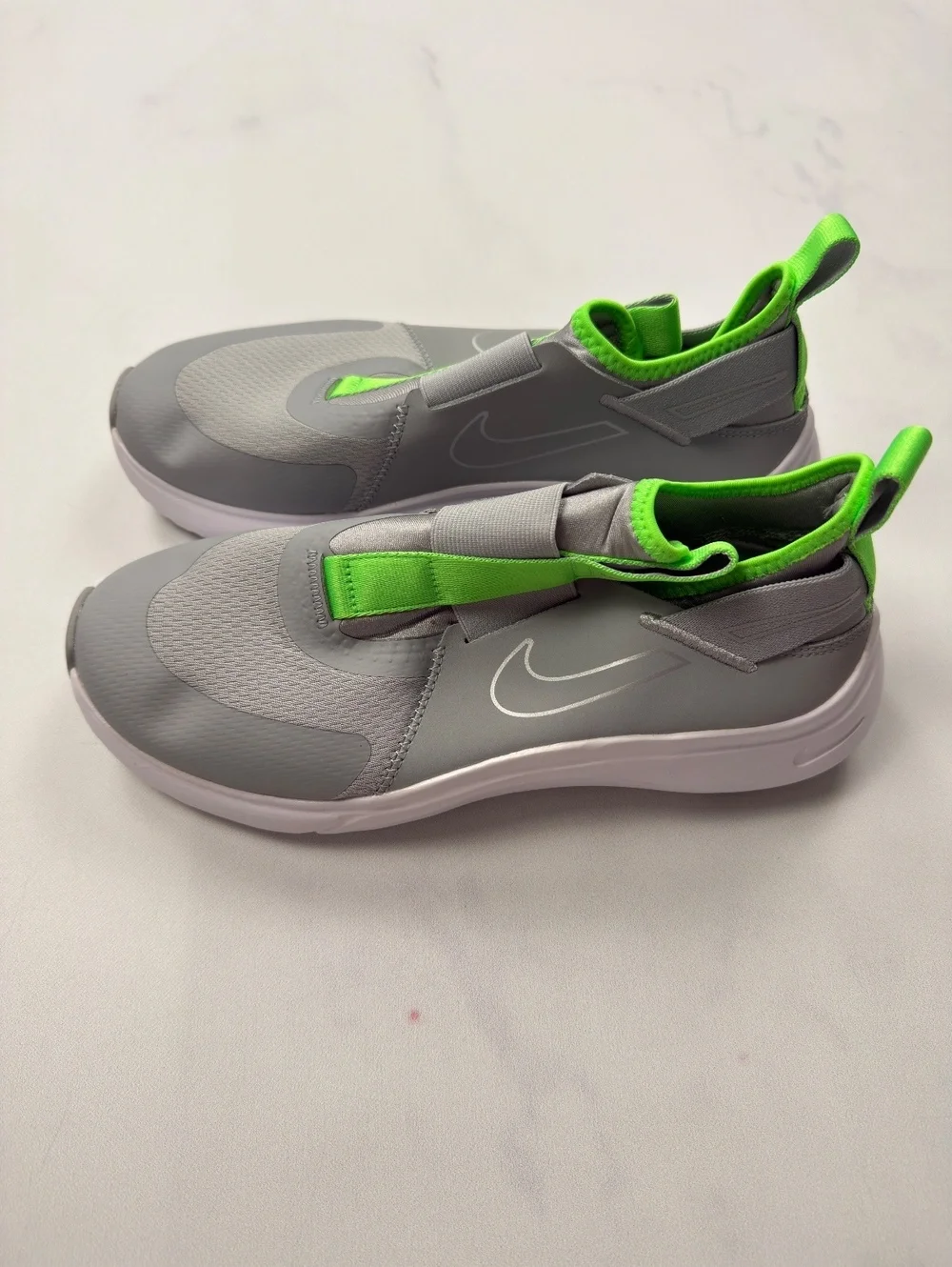 Nike Slip-On Flex Runners Sneakers Gray Green Athletic Casual - Boys 7Y